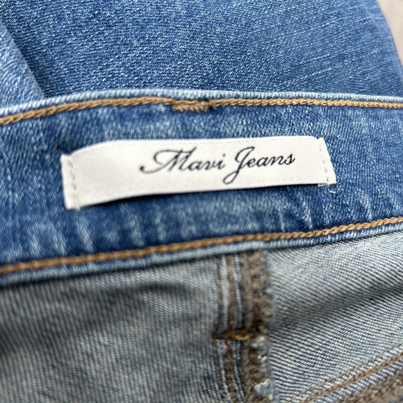 Mavi Womens Size 27 Ada Mid Rise Blue Denim Boyfriend Jeans Star Pattern NWT - Picture 3 of 10